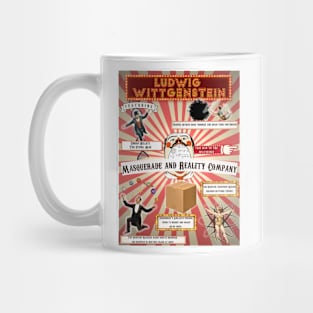 Ludwig Wittgenstein's Masquerade & Reality Company Poster Mug